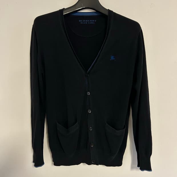 버버리 블랙라벨 코튼 가디건 