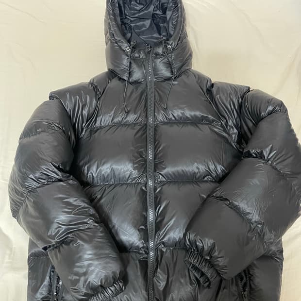 레테르코모 디쉘 크로스 후드 푸퍼 패딩 블랙