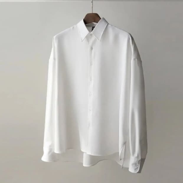 어반드레스 플랙스 오버핏 폴리 셔츠 화이트 2