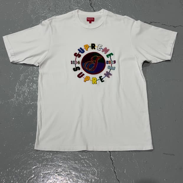 23SS 슈프림(Supreme) 셔닐 크레스트 숏슬리브 탑 화이트
