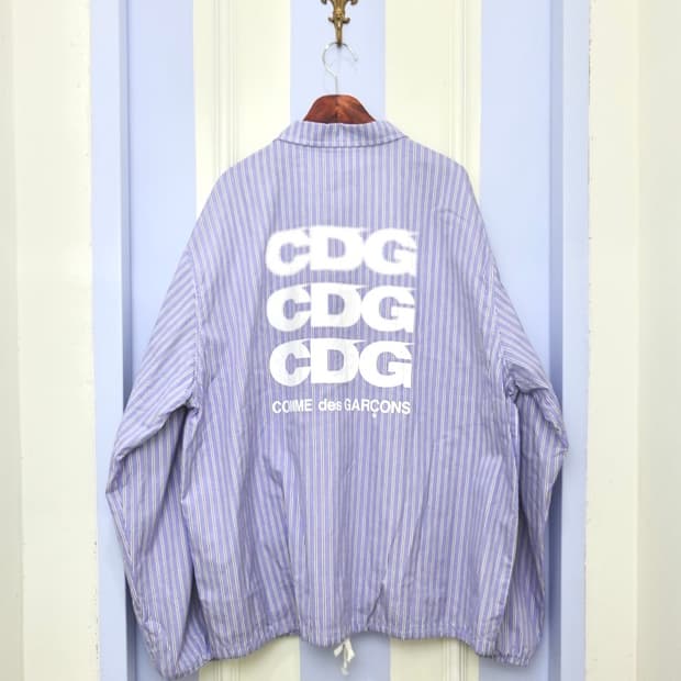 꼼데가르송 CDG 스트라이프 코치 셔츠 자켓 맨즈(XL)