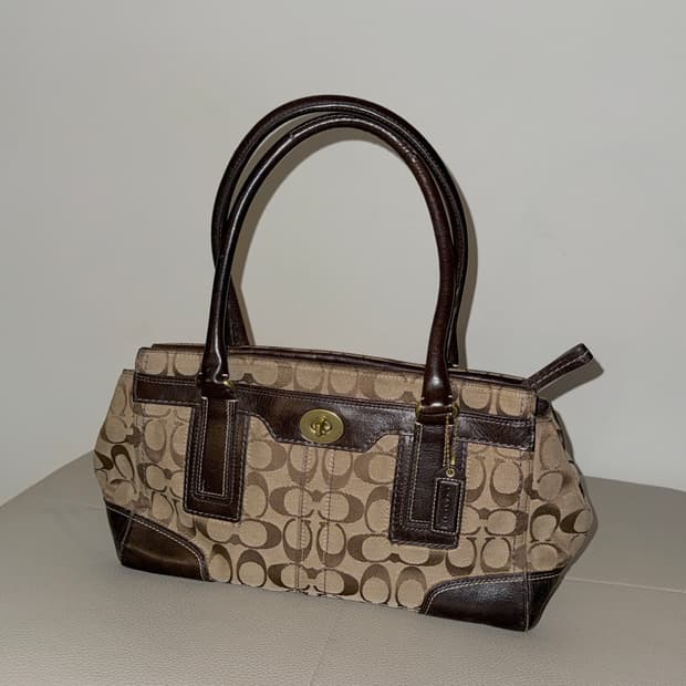 빈티지 코치 모노그램 토트백 y2k 갸루가방 소녀룩