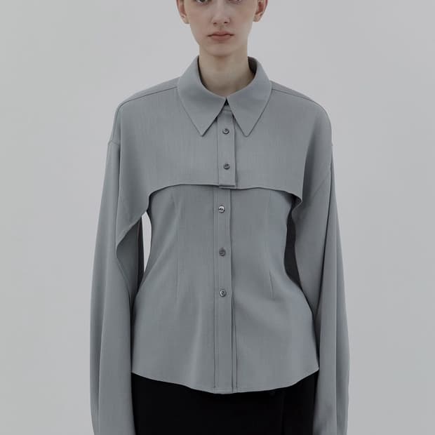 트리밍버드 볼레로 베스트 셔츠