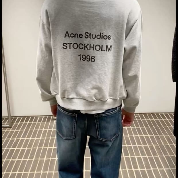 아크네 스튜디오 로고 후드 스웨터, 후드티 L