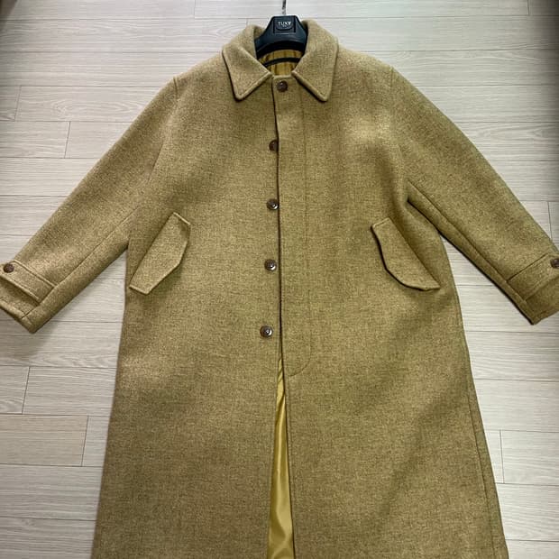 르마드 울 발마칸 롱코트-머스타드