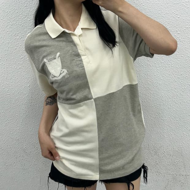 폴로 랄프로렌 빅 체크 그레이 pk반팔 L