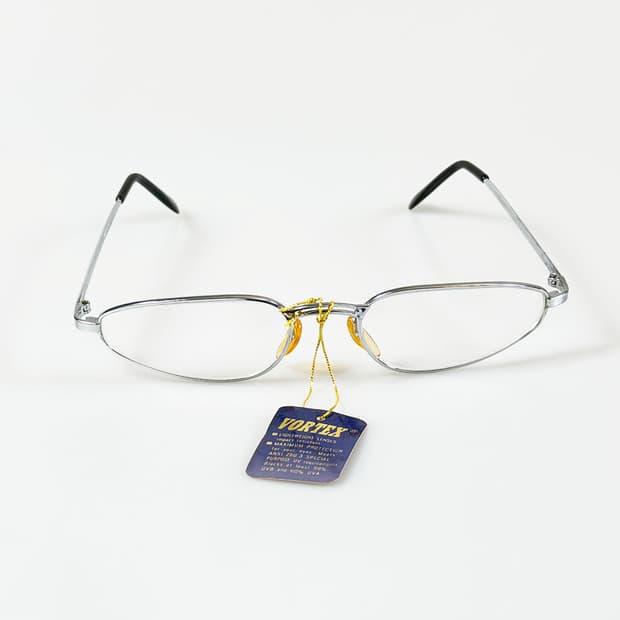 90s VORTEX 실버 메탈 오벌 프레임 빈티지 안경