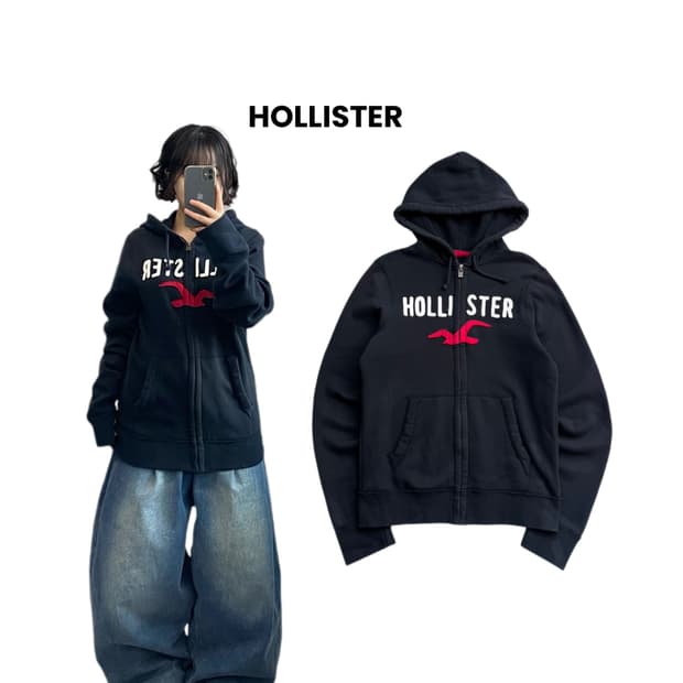 홀리스터 Y2K 아치로고 후드집업