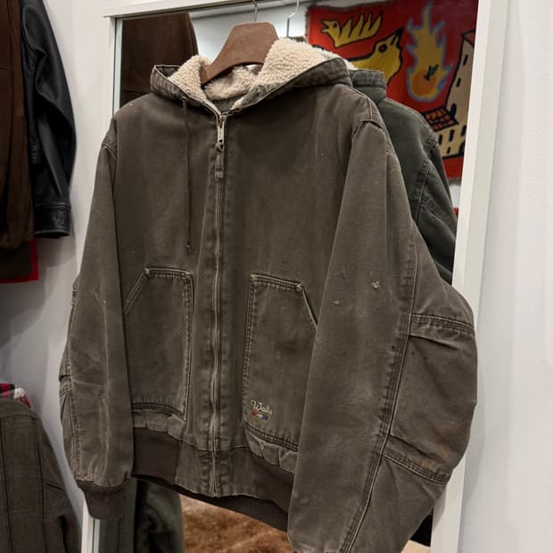 00s Walls 월즈 빈티지 페인팅 덕 액티브 후드 워크 자켓