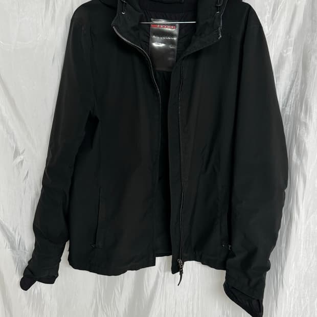 Prada sports nylon hoodie jacket 