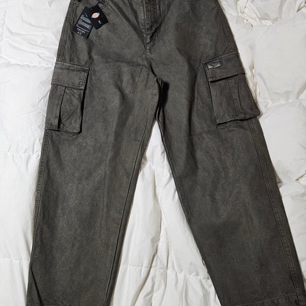디키즈 워시드 덕 캔버스 카고 팬츠 