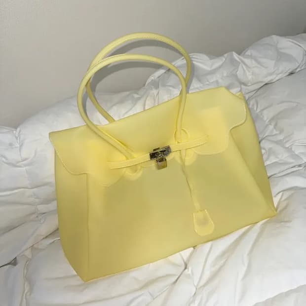 (바로배송) 키키 젤리백 퍼킨백 버킨백 옐로우 새상품💛