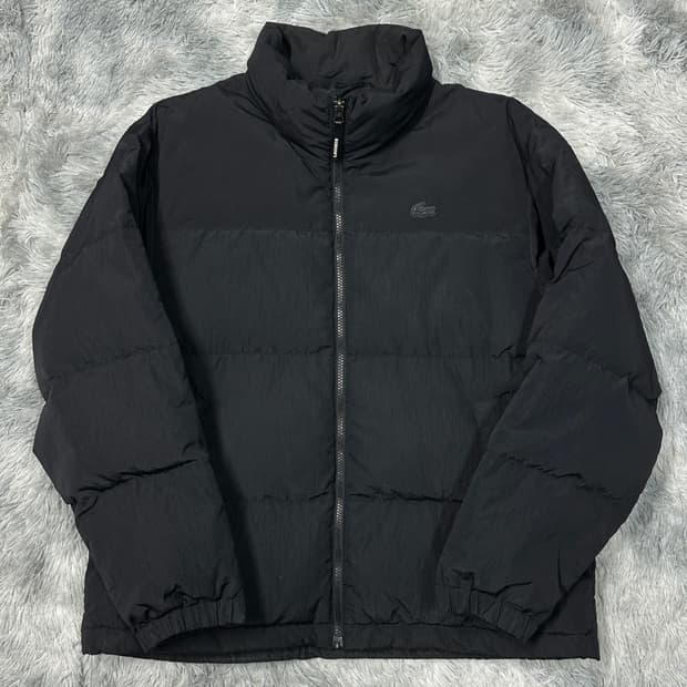 라코스테 덕다운 블랙 패딩 L