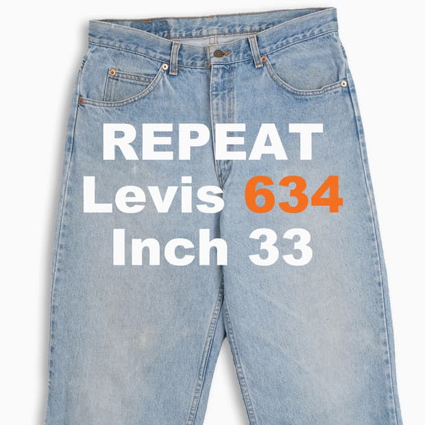 리바이스 634 오렌지탭 연청 90s 33인치 OR6343403