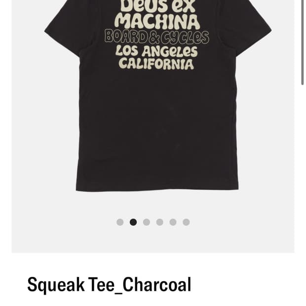 데우스 엑스 마키나 반팔 차콜 S