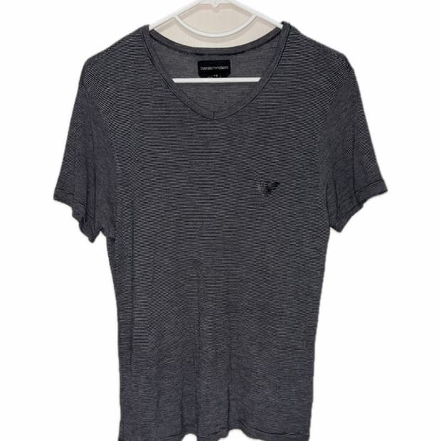 emporio armani striped tee