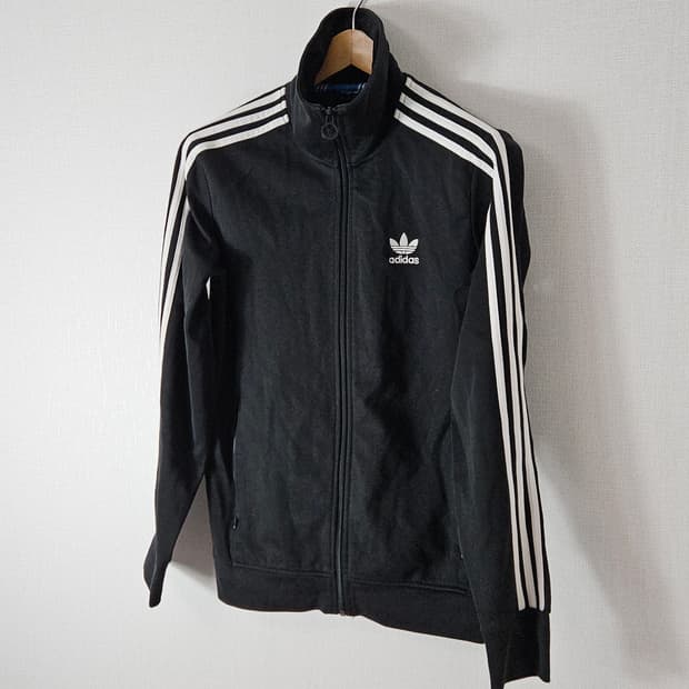 아디다스 검흰 트랙탑 져지 트레이닝 남성 100