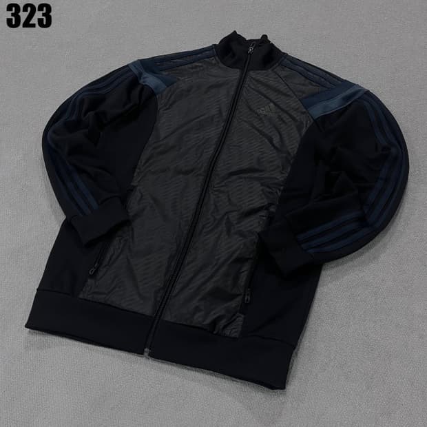 아디다스 블랙 삼선 자켓