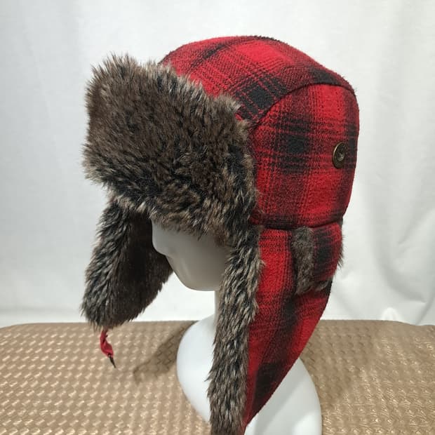 Chaos Plaid Faux Fur 트루퍼햇 P1972