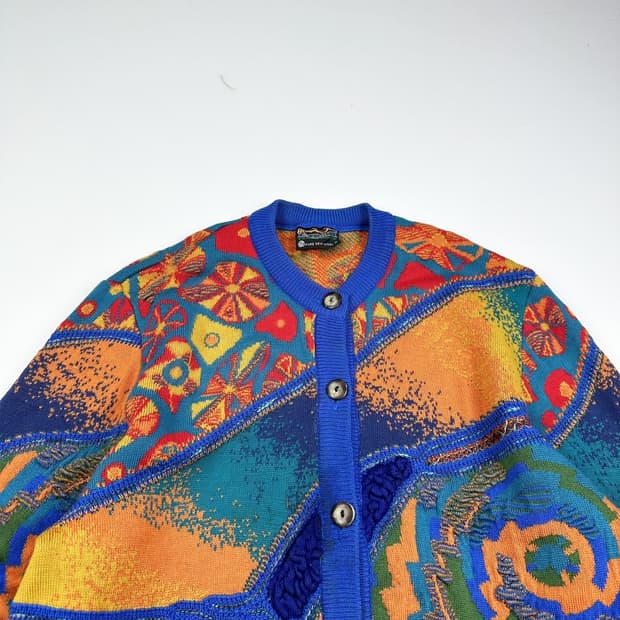 VTG 빈티지 노르딕 케이블 니트 가디건 (M)