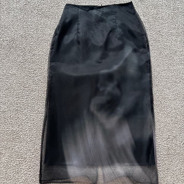 Three to eighty 시스루 롱 스커트