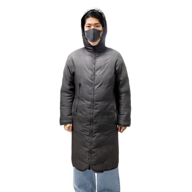 DKNY 하프침낭 후디 덕다운 롱패딩 