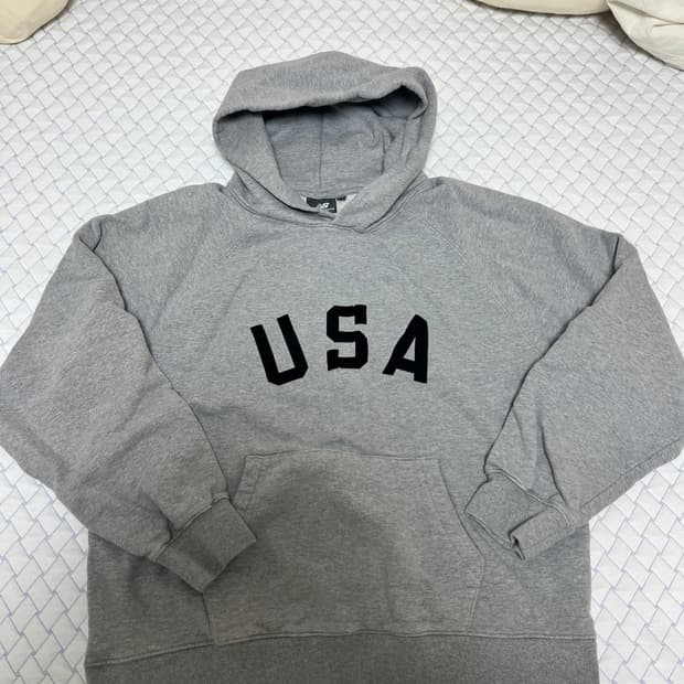 [5만원 이상 구매시 증정]뉴발란스 USA 후드티 그레이 M사이즈