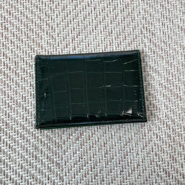 빈티지 크로커다일 레더 지갑 