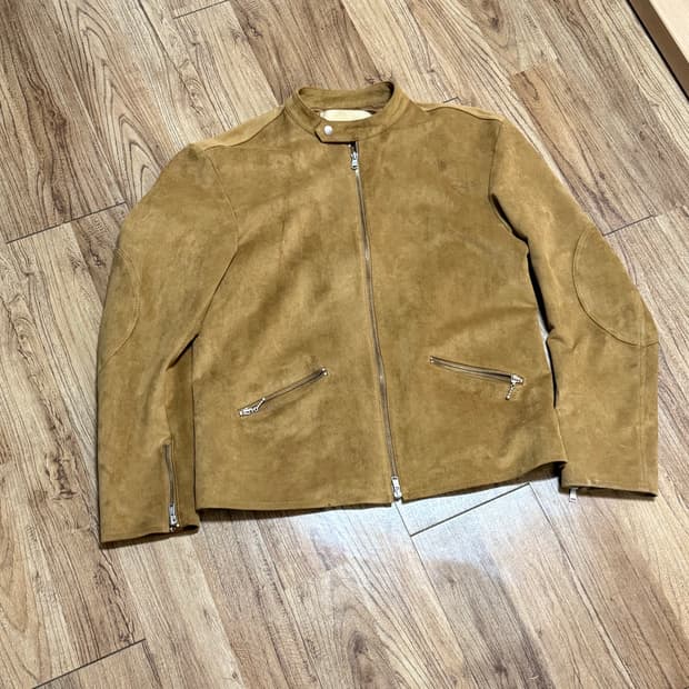 마뗑팀 스웨이드 바이커 자켓