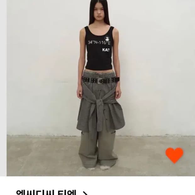 [LCDC] kat print slim tank top 블랙