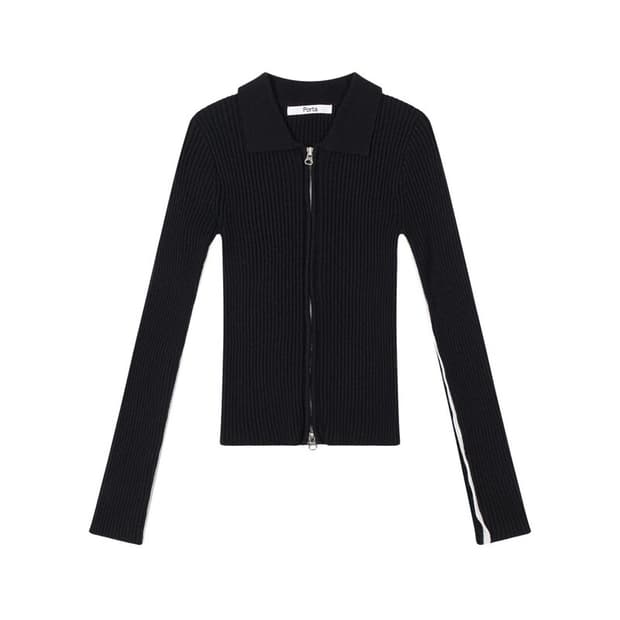 (지젤 장원영 착용) 더포르타 니트집업