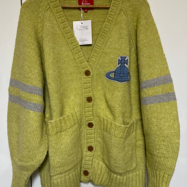 비비안웨스트우드일본판레드라벨 울 모헤어니트 가디건 남여공용