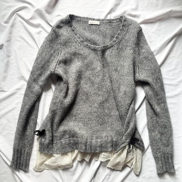 빈티지 어스뮤직 갸루 모리 공겜여주 니트