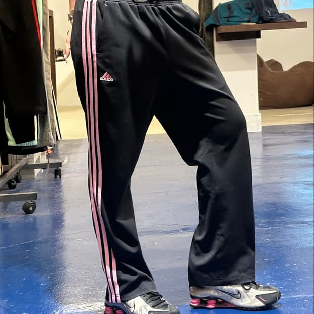 아디다스 adidas 핑크 스트립 트랙 팬츠