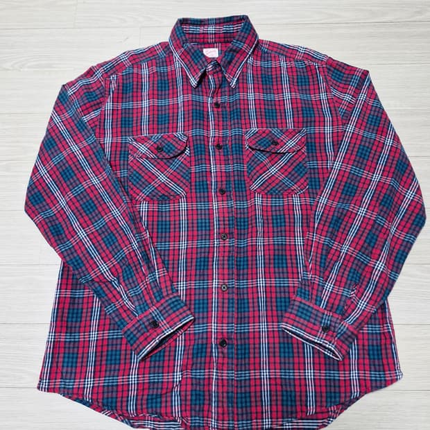 [ L] 에드윈 재팬 헤비 플란넬 웨스턴 체크셔츠