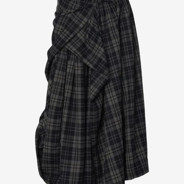 플레어업 스커트 Asymmetrical Draped Layered Lon