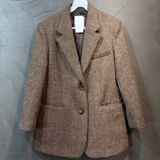 [M] TIME 타임 해리스 트위드 자켓