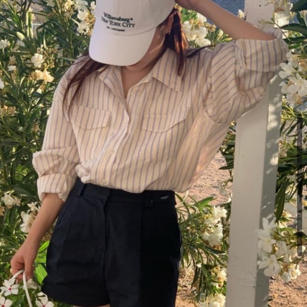 위드아웃썸머 mari 마리셔츠 아이보리