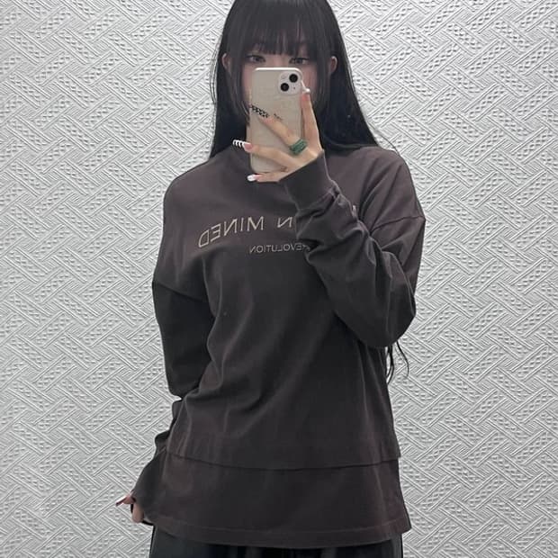 메종미네드 빈티지 캐주얼 레이어드 롱슬리브 S C10270