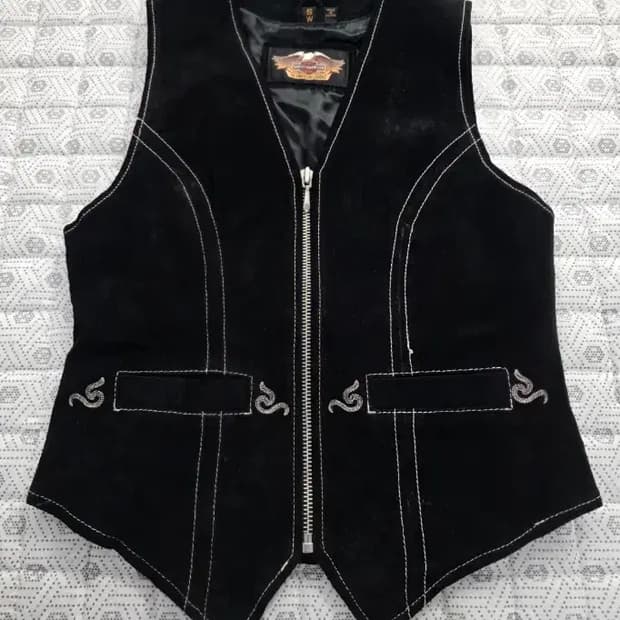 할리데이비슨 여성 스웨이드 레더 베스트 S