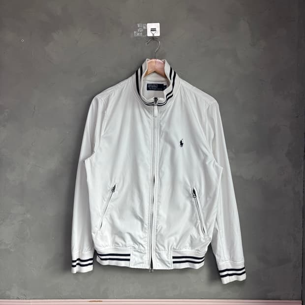 폴로 랄프로렌 바람막이 블루종 자켓 화이트
