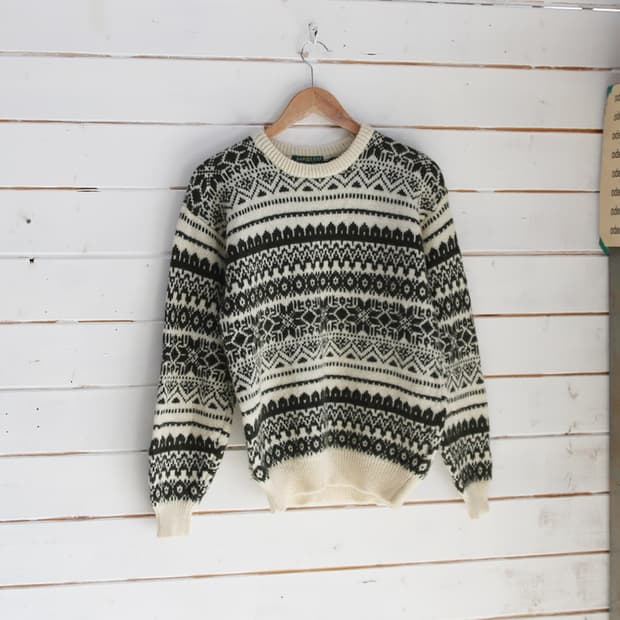 (착용컷) BAY LEAF 노르딕 패턴 니트 (남성용 98-100)