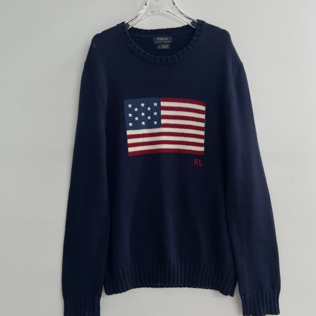 폴로 랄프로렌 성조기 니트