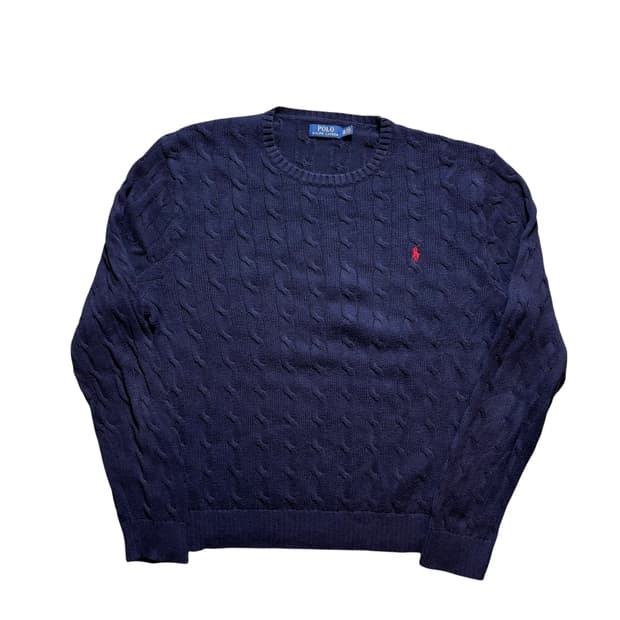 폴로 꽈배기 니트