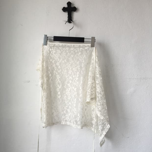 Flower pattern lace wrap skirt