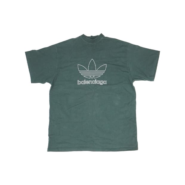 발렌시아가 x 아디다스 723976TNVN 오버사이즈 티셔츠 다크 그린