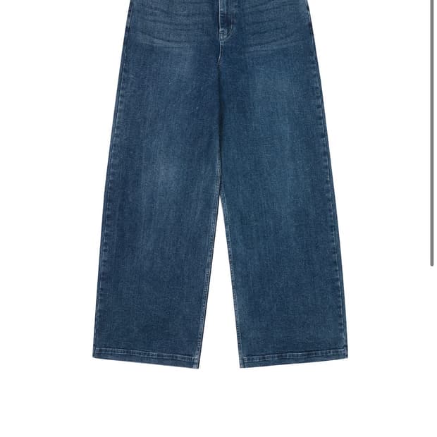 STRAIGHT WIDE DENIM PANTS BLUE