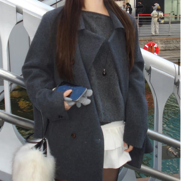 아워캐비넷 ourcabinet roma half coat 르미엘 코트