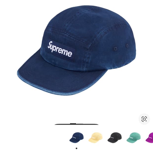 슈프림 워시드 치노 트윌 캠프캡 인디고 25SS