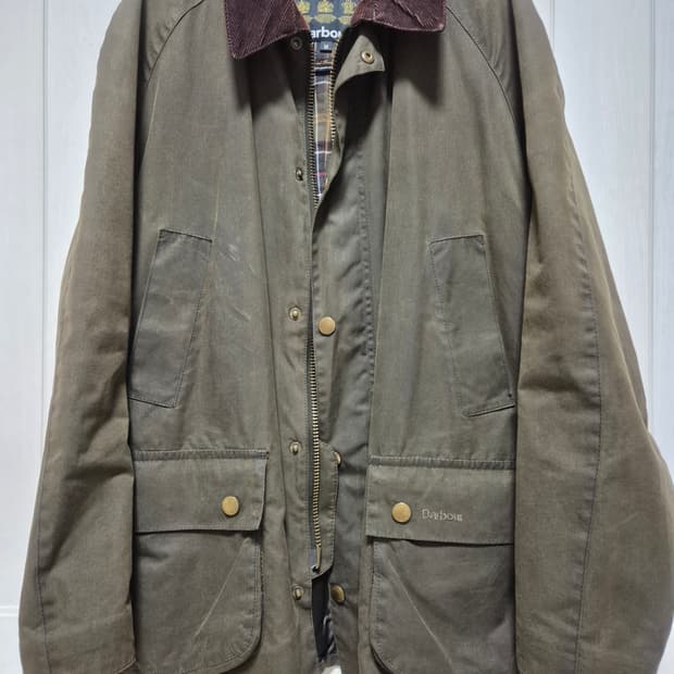 바버 왁스 자켓 M 올리브